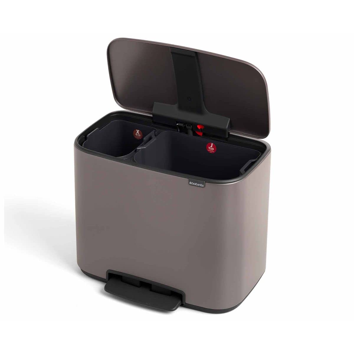 ダストボックス　ゴミ箱　BRABANTIA　ブラバンシア　ペダル式　23-30L Amazon｜ブラバンシア ペダル式ゴミ箱 プラチナ 11+23リットル